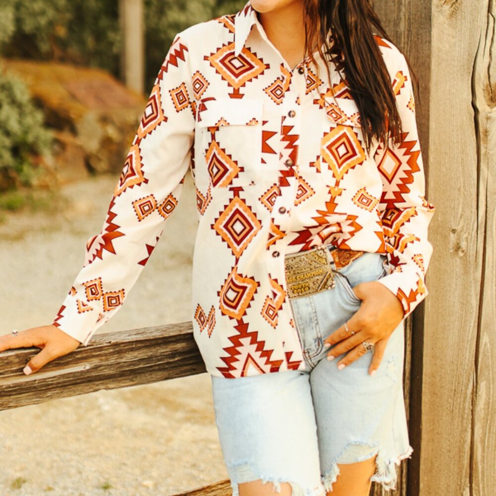 Aztec Button down shirt - Western